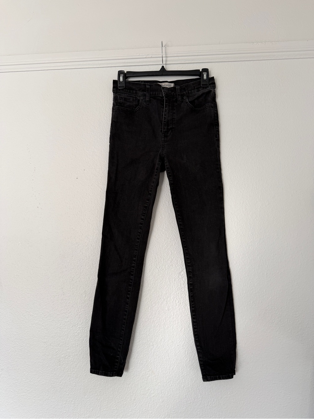 Madewell Black High-Rise Skinny Jeans Black Gray - Picture 3 of 7